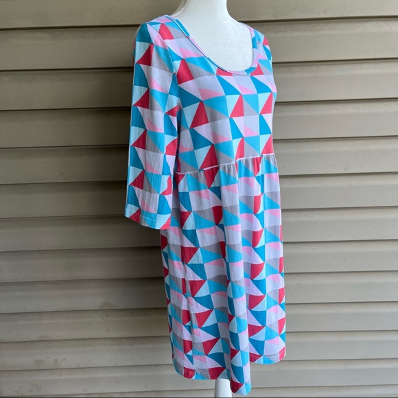 •Lolly Wolly Doodle• Geometric Pattern Olivia Dress - Size Large - Picture 4 of 7
